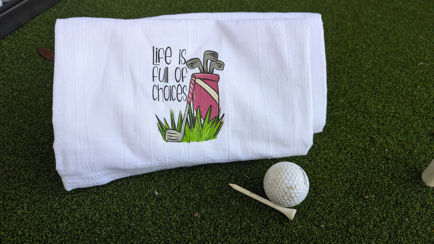 Towel- Golf Sayings- Color