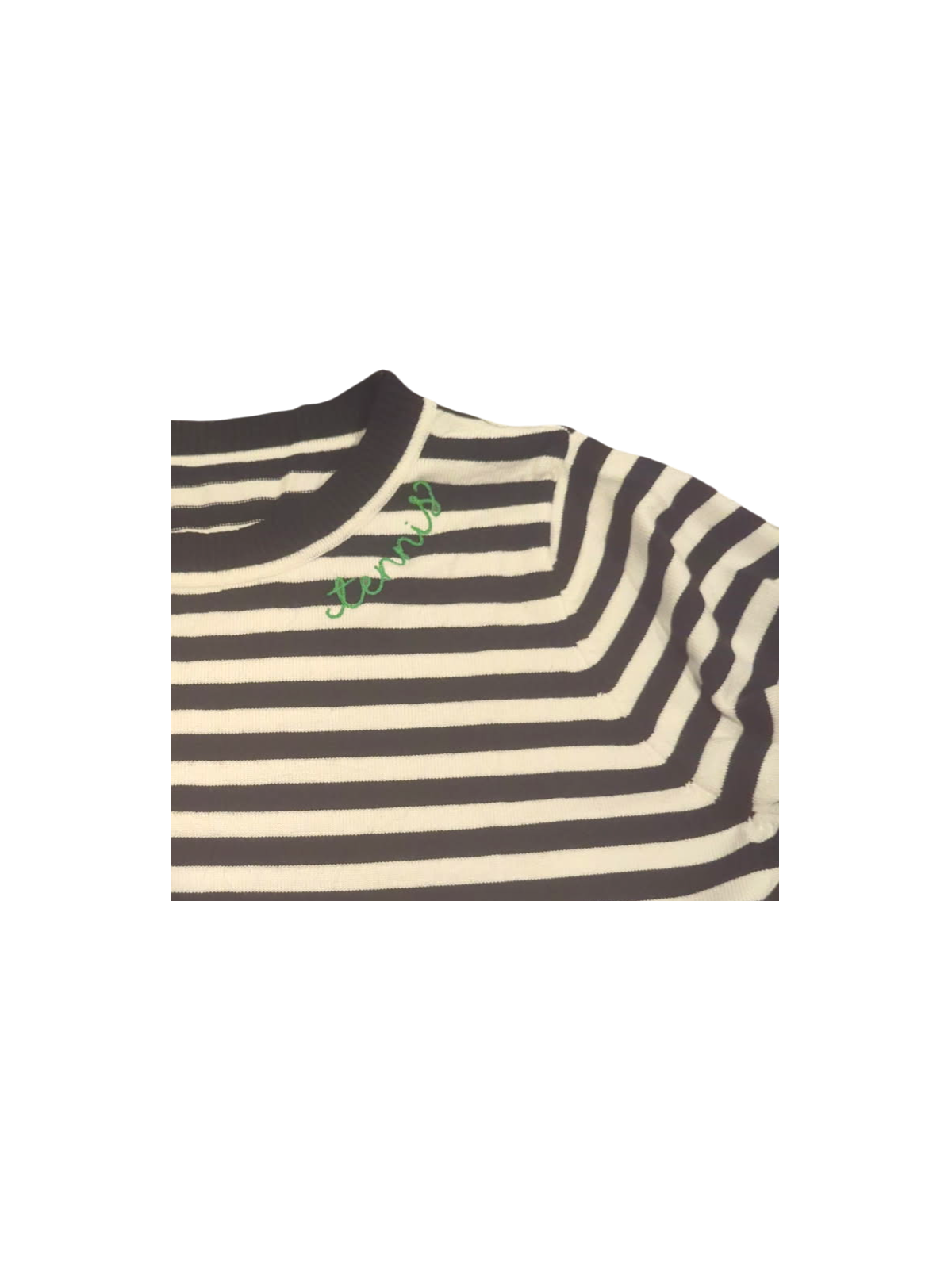 Round Collar Stripe Vintage Sweater DPS2717