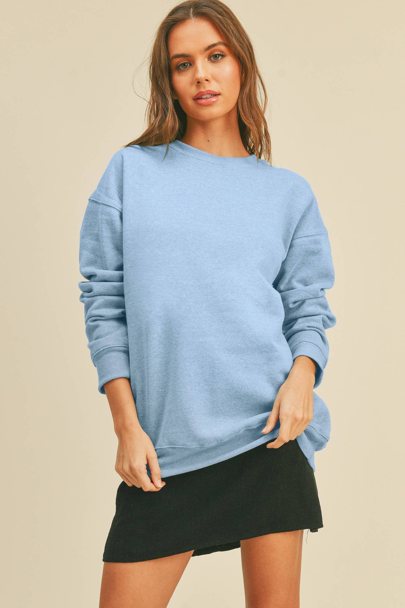 "I'm nicer after tennis"-Sweatshirt- Light tan