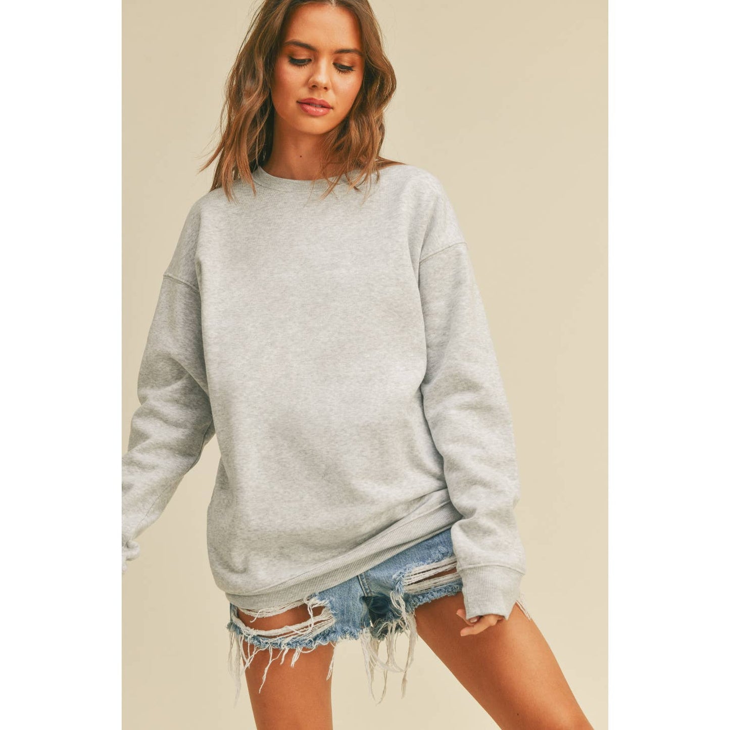 "I'm nicer after tennis"-Sweatshirt- Light tan