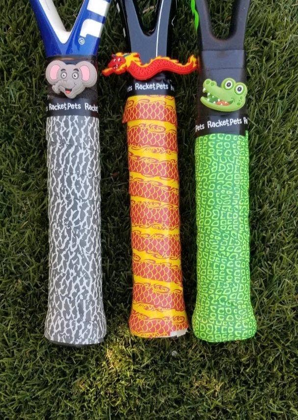 Alligator Green Tennis Overgrip Tape and Matching Shock Abso