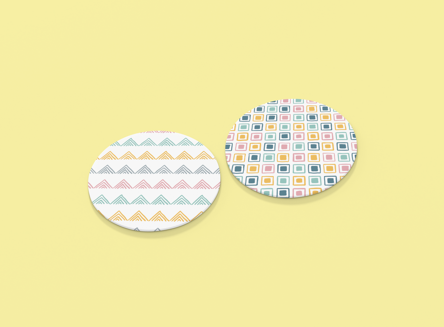 Car Coaster- 3"Sandstone