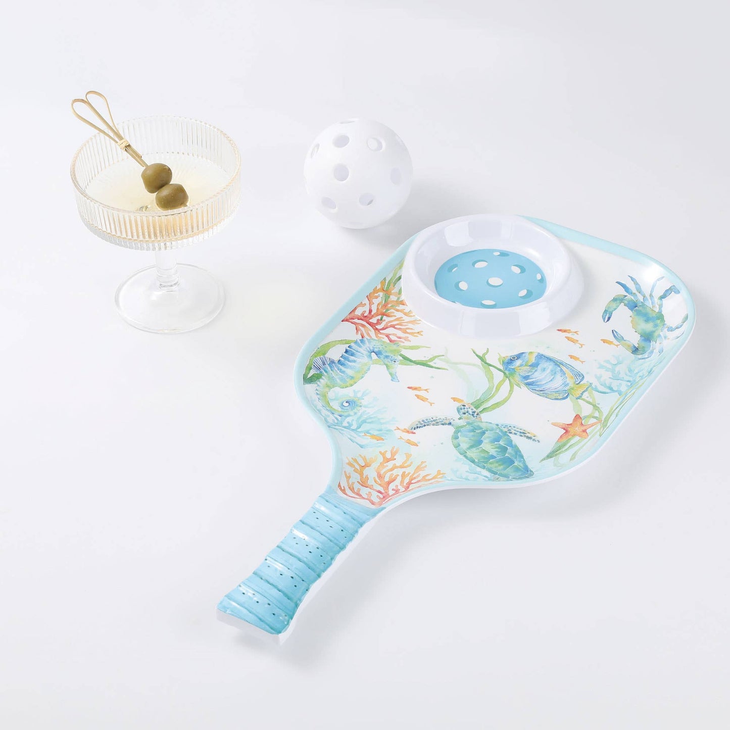 Serenade 15 3/4" Melamine Paddle Chip & Dip Tray