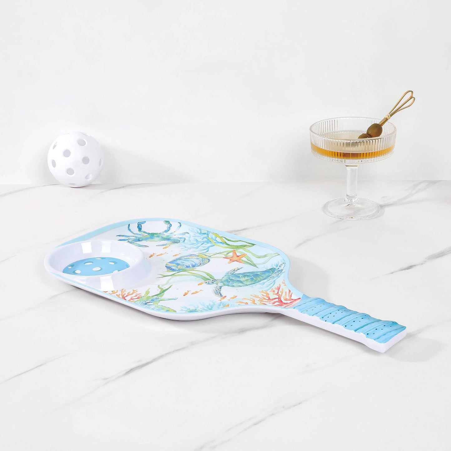 Serenade 15 3/4" Melamine Paddle Chip & Dip Tray