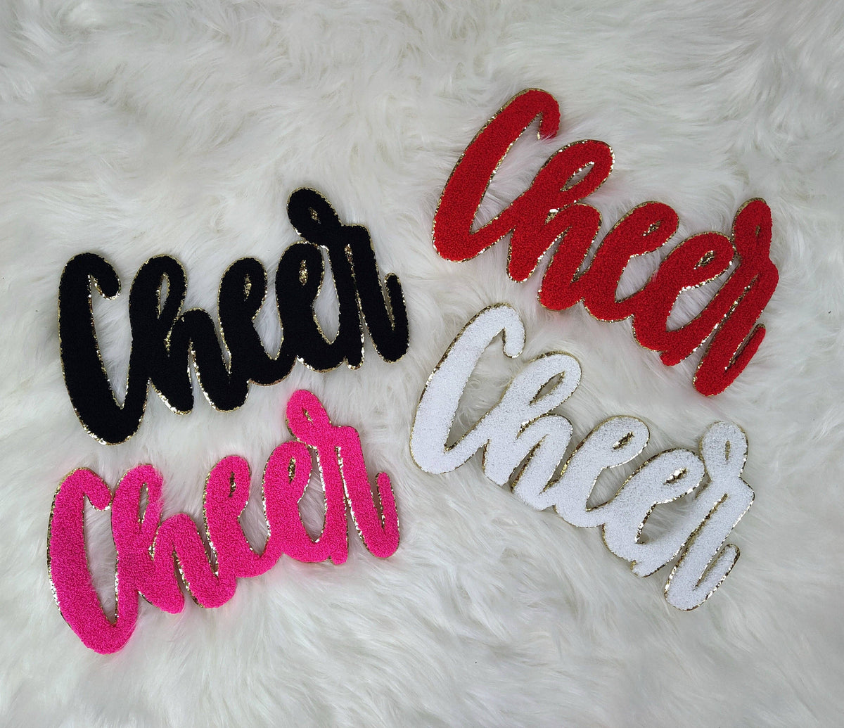 Large Cursive Cheer Chenille Iron-on Patch