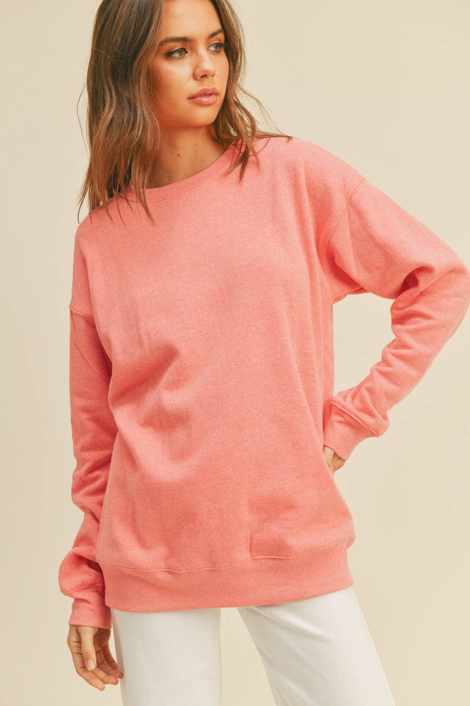 "I'm nicer after tennis"-Sweatshirt- Light tan