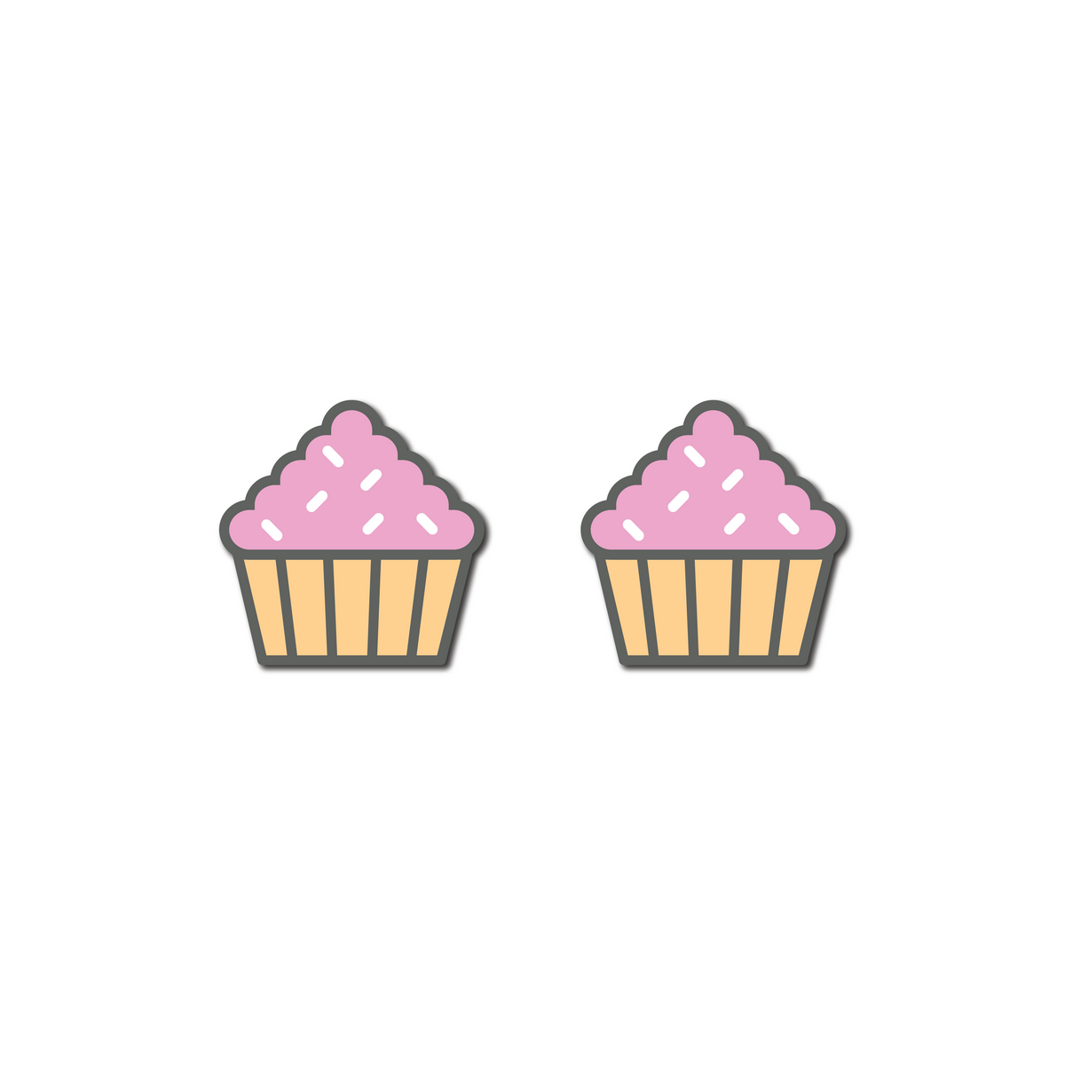Delicious Dampeners - (2-Pack) Cupcake - Food Tennis Vibration Dampener
