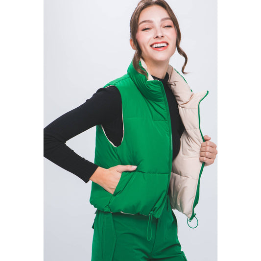Reversible Vest- Green, Coral or Blue