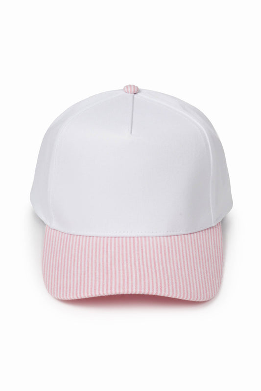Pink pinstriped Cap