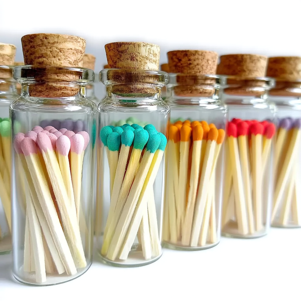 Hot Pink | Glass jar Matches