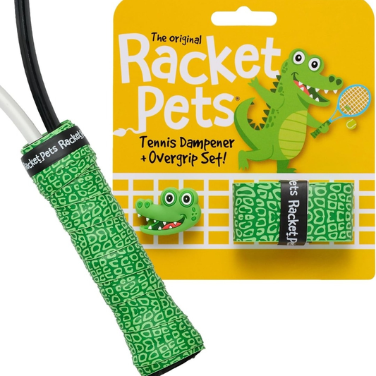 Alligator Green Tennis Overgrip Tape and Matching Shock Abso