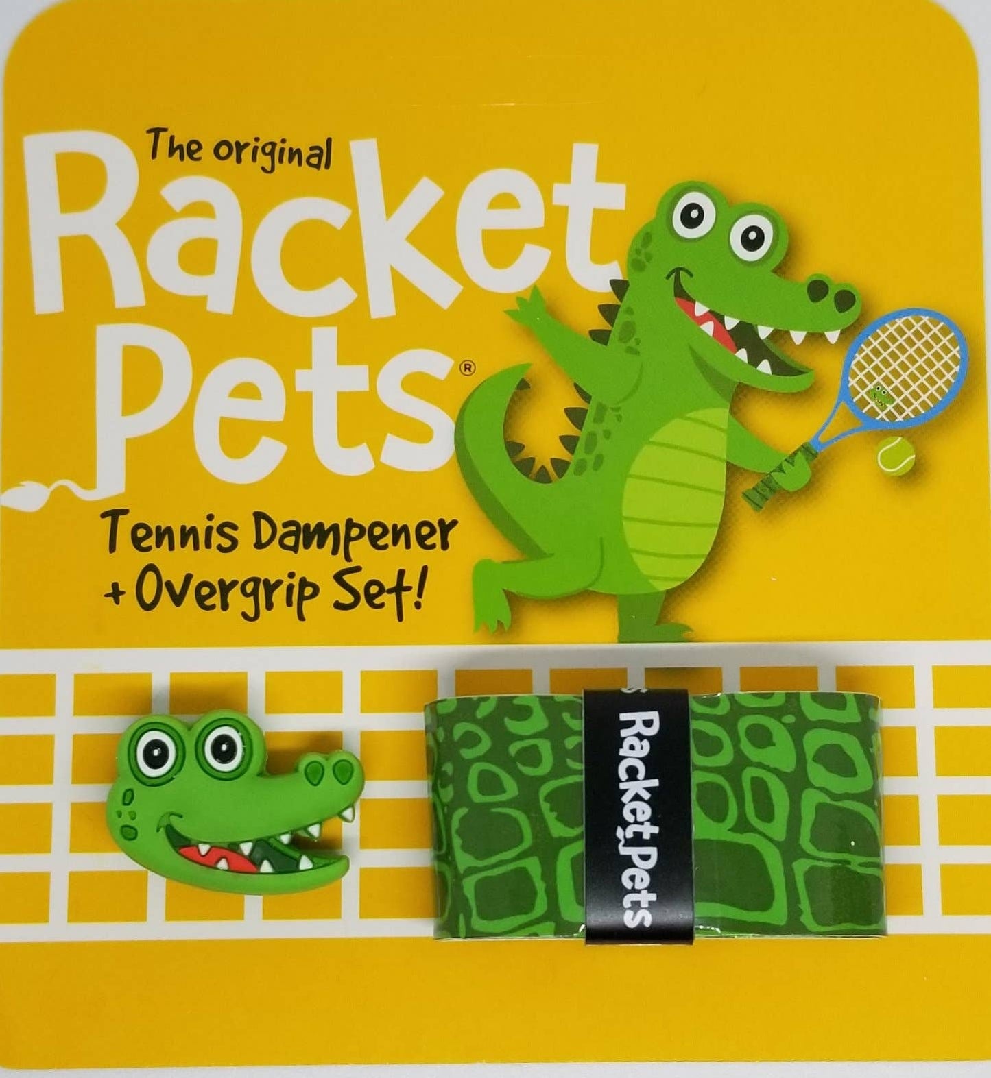 Alligator Green Tennis Overgrip Tape and Matching Shock Abso
