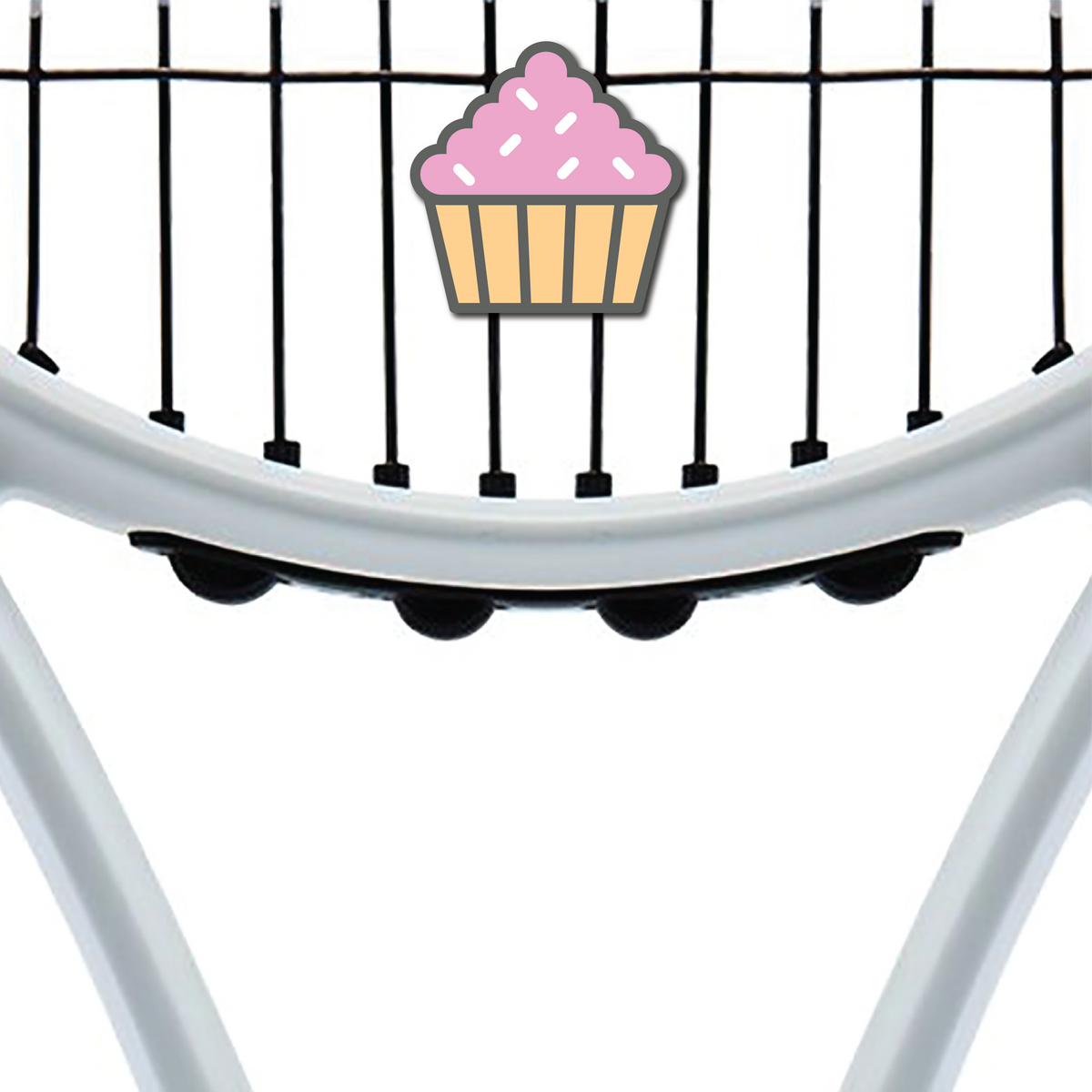 Delicious Dampeners - (2-Pack) Cupcake - Food Tennis Vibration Dampener