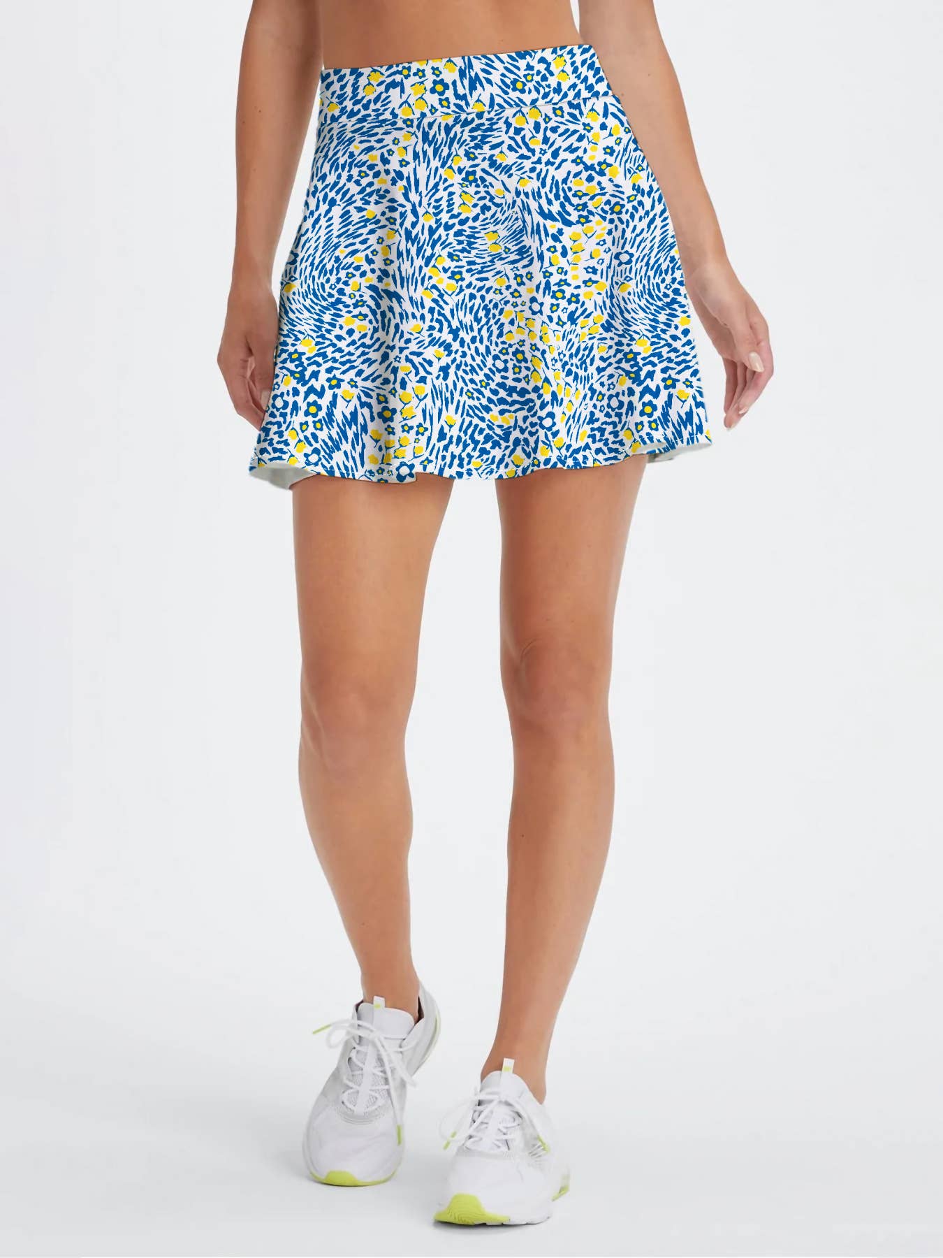 Floral abstract print athletic skirt tennis skort