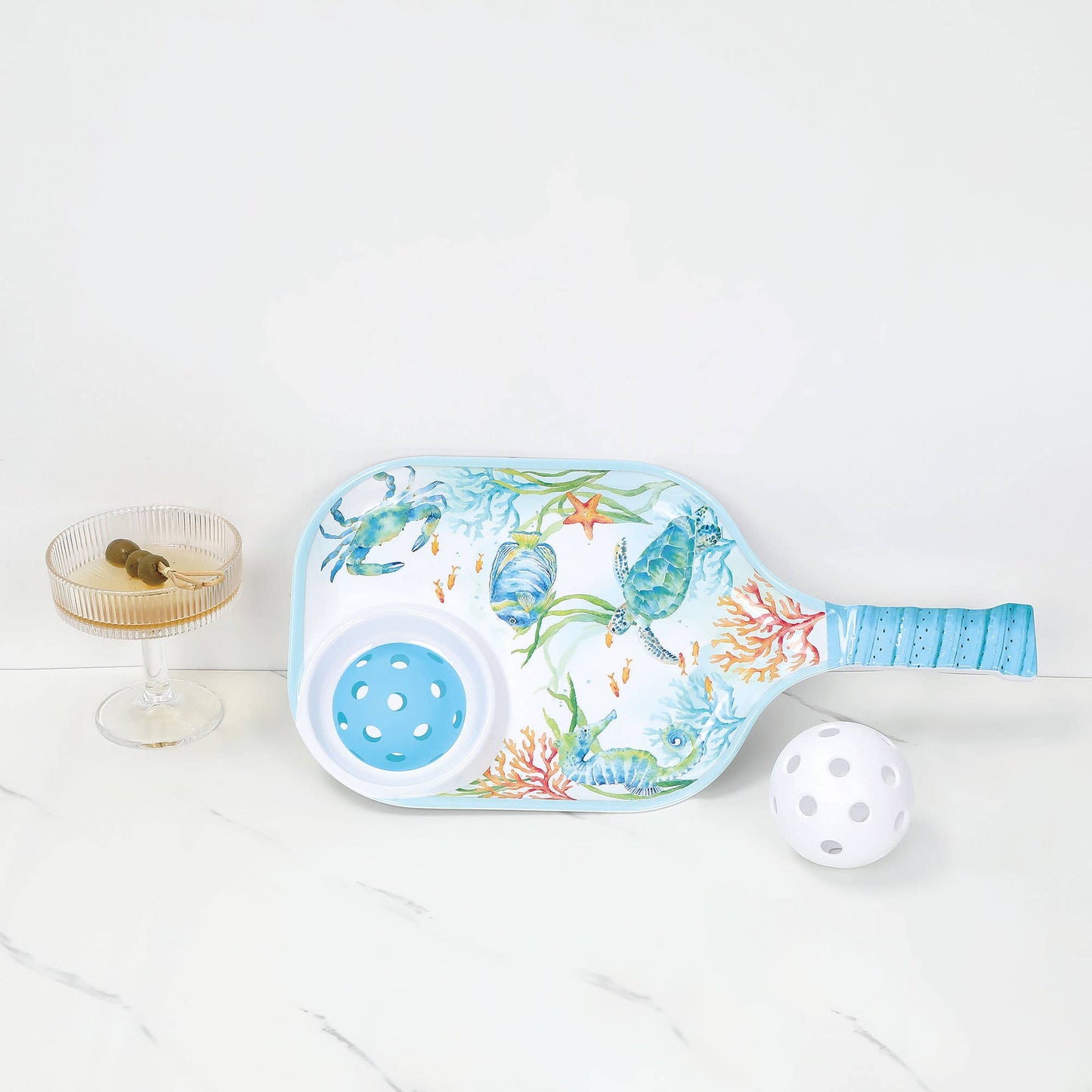 Serenade 15 3/4" Melamine Paddle Chip & Dip Tray