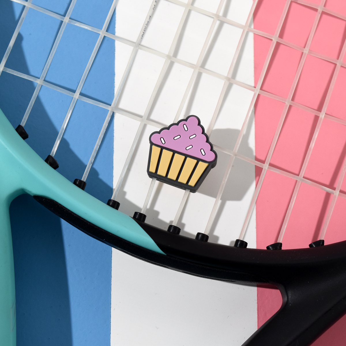 Delicious Dampeners - (2-Pack) Cupcake - Food Tennis Vibration Dampener