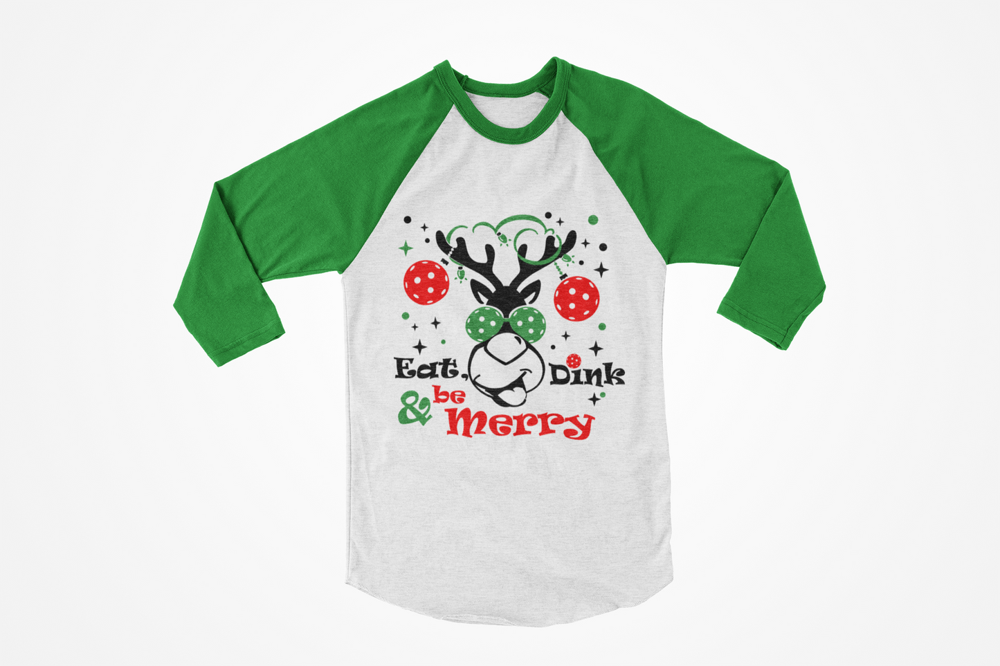 Pickleball- Christmas Eat Dink and be Merry Green