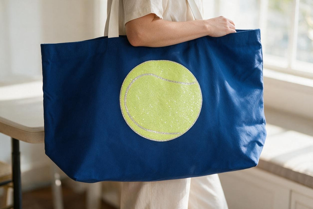 Oversize Duffle- Royal Blue with Tennis Ball