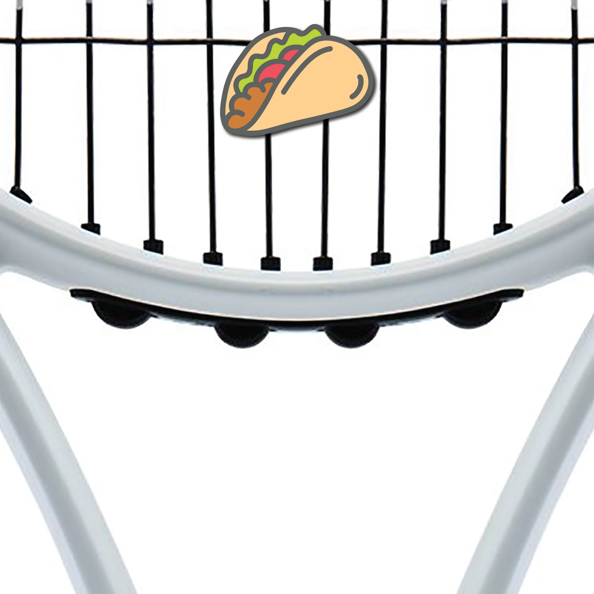 Delicious Dampeners - (2-Pack) Taco - Food Tennis Vibration Dampener