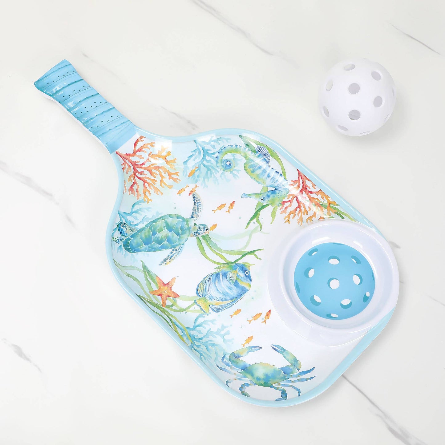 Serenade 15 3/4" Melamine Paddle Chip & Dip Tray