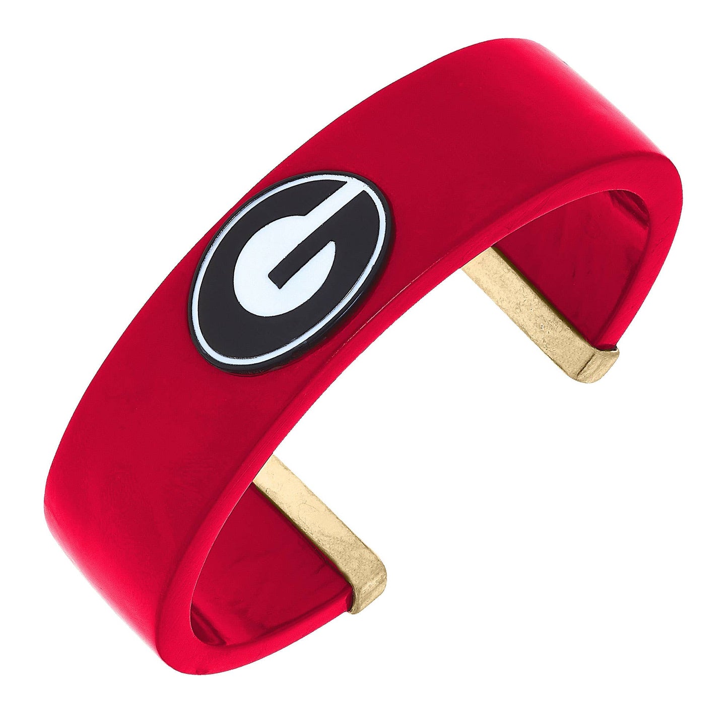 Bracelet-Georgia Bulldogs Resin Logo Cuff Bracelet in Red