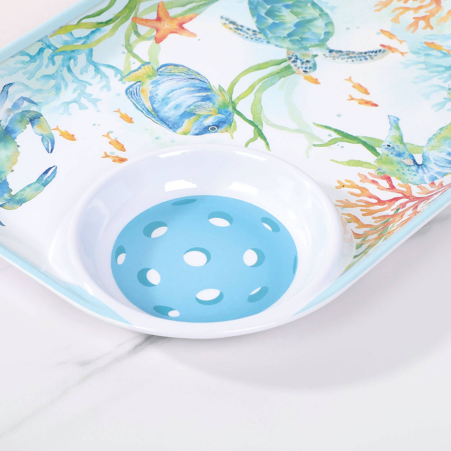Serenade 15 3/4" Melamine Paddle Chip & Dip Tray