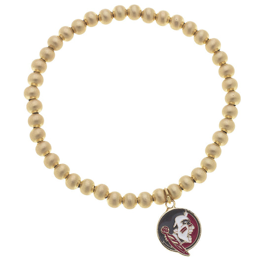 Bracelet- Florida State Seminoles Ball Bead Stretch Bracelet