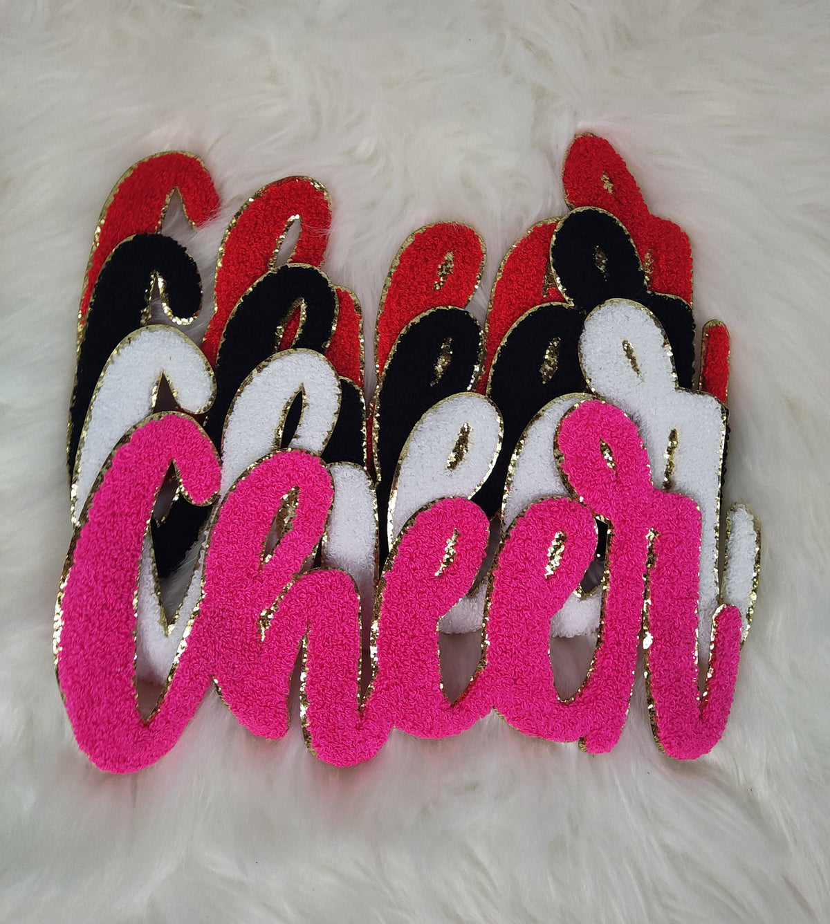 Large Cursive Cheer Chenille Iron-on Patch