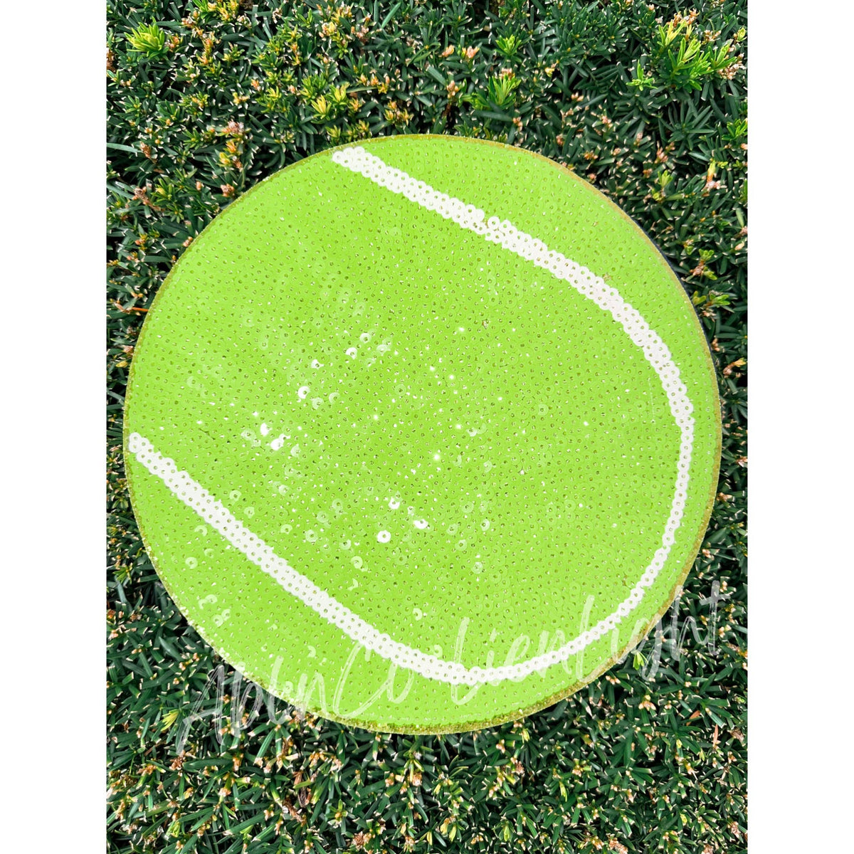 Big Sequin Tennis Patch Game Day Apparel Chenille Patch
