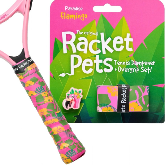 Flamingo Tennis Overgrip Tape and Matching Shock Absorbing