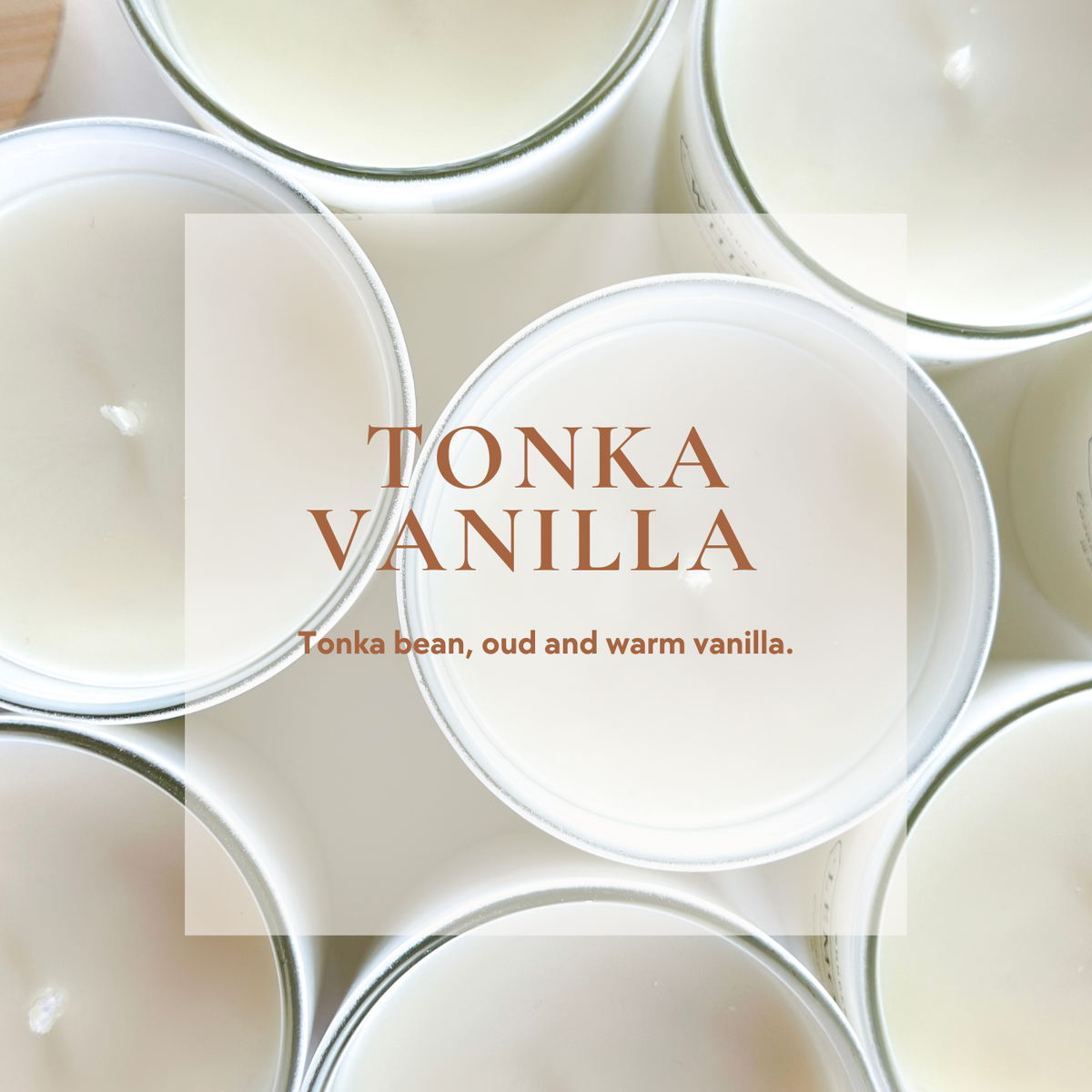 Tonka Vanilla White Label Candle - Customizable Clean Burn