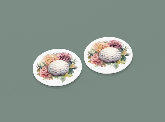 Car Coaster - Golf Floral